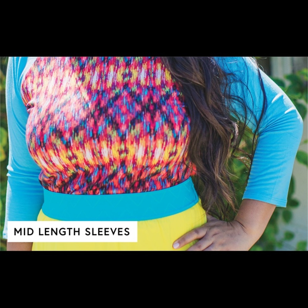 Lularoe Randy Tee Baseball Raglan Top - Picture 3 of 5